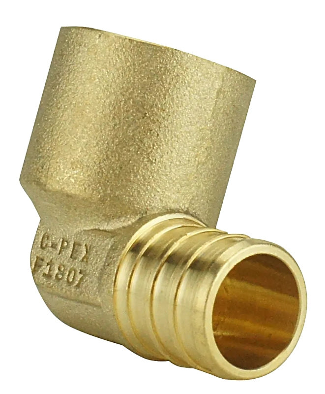 Apollo APXFSE34 Pipe Elbow, 3/4 in, Barb x Female Copper Sweat, PEX-B ...