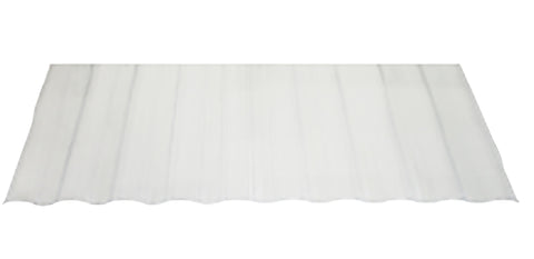 Tuftex SeaCoaster Series 1214C Roof Panel, 12 ft L, 26 in W, Corrugated Profile, Vinyl, Crystal Clear, Pack of 10