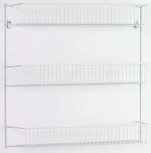 ClosetMaid 8022 Wall Rack, 5 in L x 18-3/4 in W x 18-1/2 in H Dimensions, Steel, White, Pack of 6