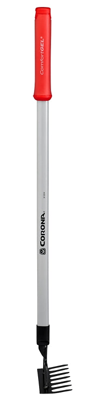 Corona GT 3234 Garden Rake, 7.8 in W Head, 7-Tine, Steel Tine, Stainless Steel Head, 32 in L Handle