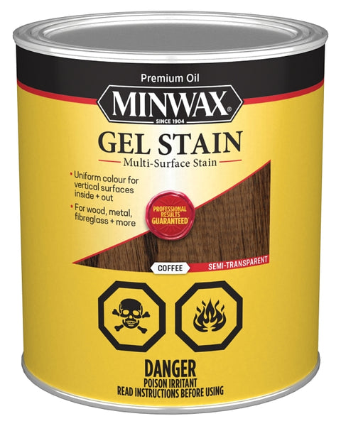 Minwax 660910000 Gel Stain, Coffee, Liquid, 1 qt, Can