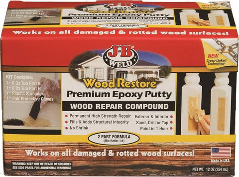 J-b Weld 40005 Premium Epoxy Putty Kit, 12 oz, Brown, Paste