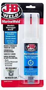 J-B Weld 50172 MarineWeld Epoxy, White, Liquid, 25 mL, Syringe