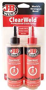 J-B Weld CLEARWELD 50240-H Professional Grade Epoxy, Clear, Liquid, 8 oz