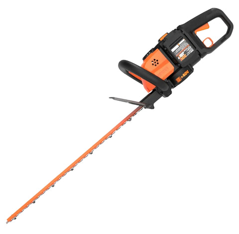 Worx WG284 Cordless Hedge Trimmer, Battery Included, 2 Ah, 40 V, Lithium-Ion, 3/4 in Dia x 24 in L Cutting Capacity