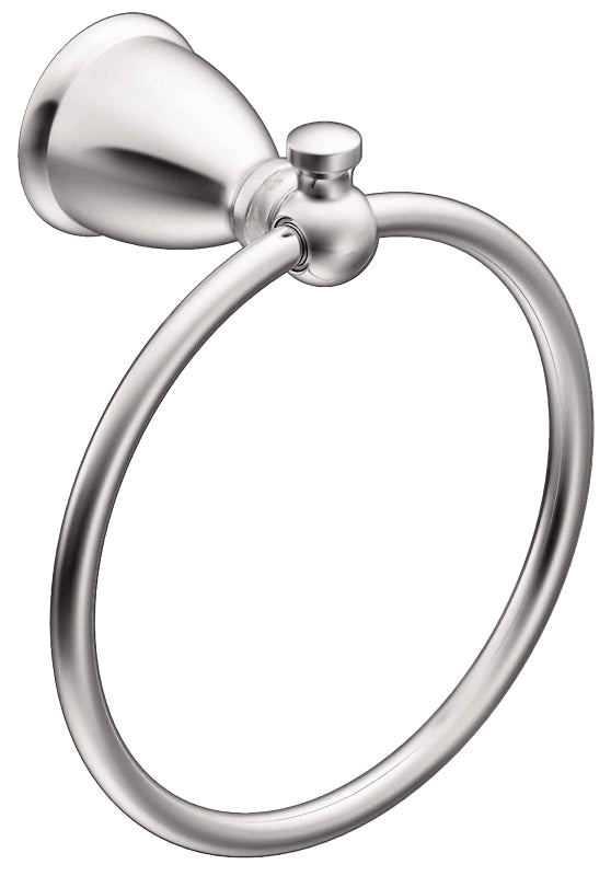 Moen Caldwell Series Y3186CH Towel Ring, 6 in Dia Ring, Aluminum/Zinc ...