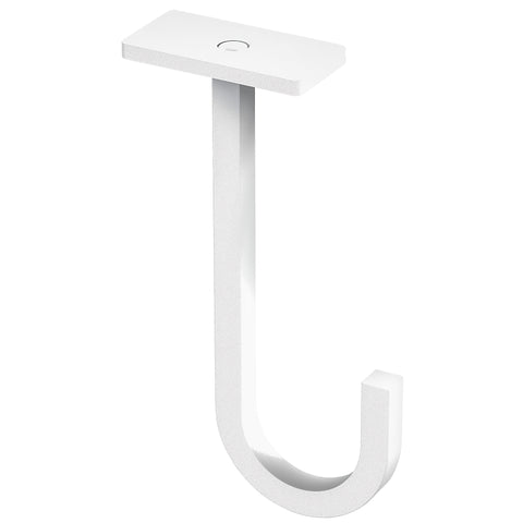 National Hardware N275-512 Long Hook, 5 in H, Steel, White, Ceiling, Screw Mounting
