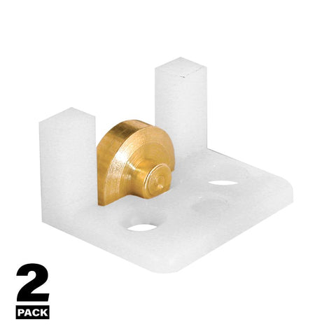 Prime-Line G 3061 Roller Assembly, 5/8 in L, Brass/Nylon, White