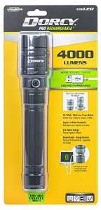 Dorcy Pro Series 41-2611 Flashlight and Power Bank, 5000 mAh, Lithium-Ion, Rechargeable Battery, LED Lamp, 5 hr Run Time