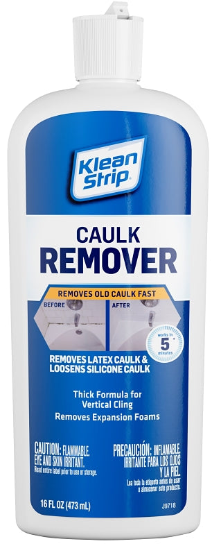 Klean Strip EKCR675 Caulk Remover, Liquid, Solvent-Like, White, 16 fl-oz, Pack of 6