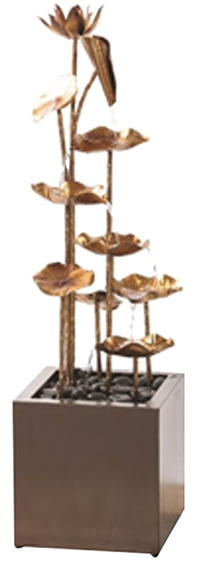 Seasonal Trends Y95889 Water Fountain, Metal Lotus, Large