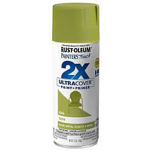 Rust-Oleum Painter's Touch 2X Ultra Cover 334065 Spray Paint, Satin, Eden, 12 oz, Aerosol Can