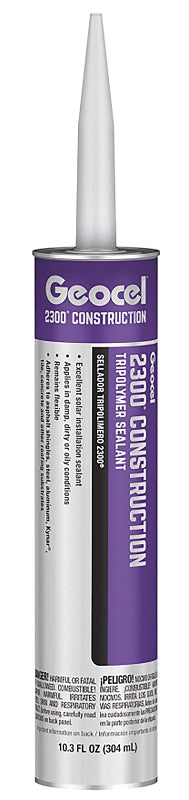 Geocel 2300 Series GC66104 Construction Tripolymer Sealant, Brown, 10.3 fl-oz, Cartridge, Pack of 24