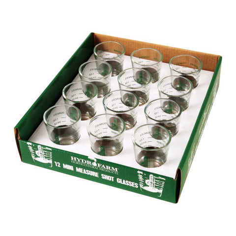 Hydrofarm Hydroponic Measured Shot Glass, Pack of 12