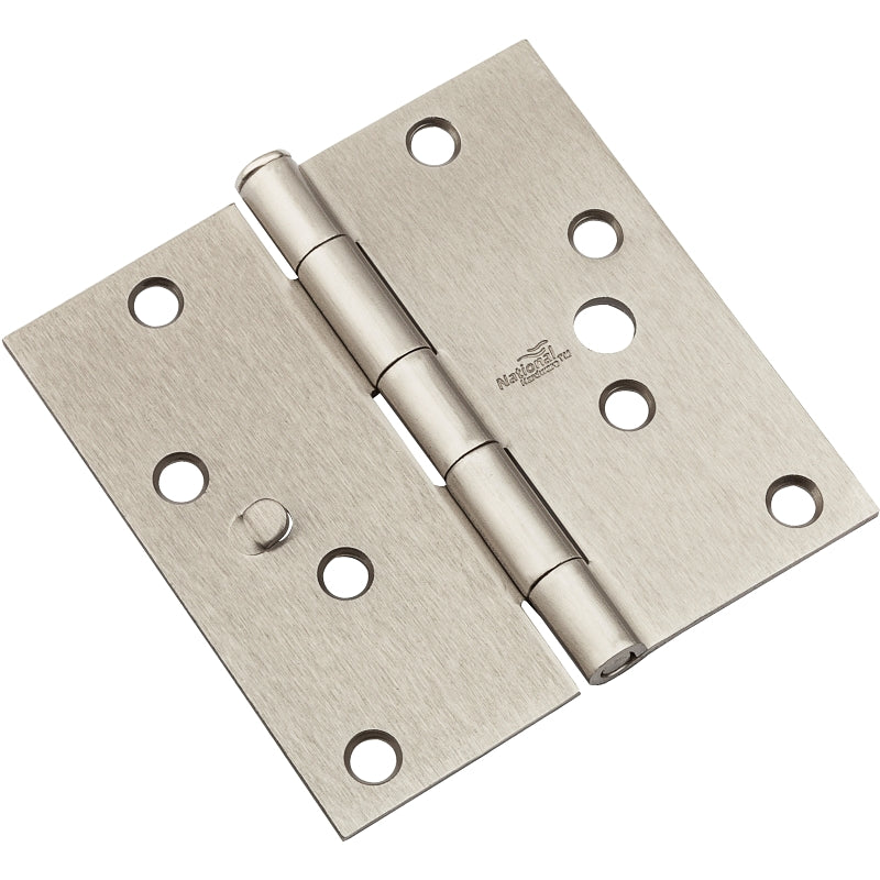 National Hardware N830-404 Door Hinge, Steel, Satin Nickel, Flush, Rem ...