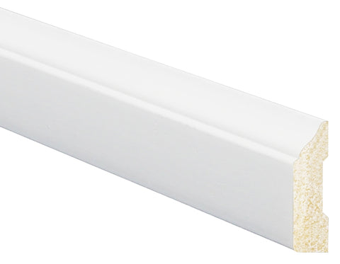 Inteplast Group 946 59460700032 OG Stop Moulding, 7 ft L, 1-5/16 in W, Polystyrene, Crystal White, Pack of 25
