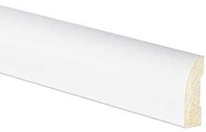 Inteplast Group 856 61080700032 OG Stop Moulding, 7 ft L, 1-1/4 in W, Polystyrene, Crystal White, Pack of 30