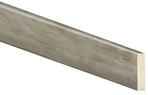 Inteplast Group 80250800504 Baseboard Moulding, 8 ft L, 2-1/2 in W, 1/2 in Thick, Square Edge Profile, Polystyrene