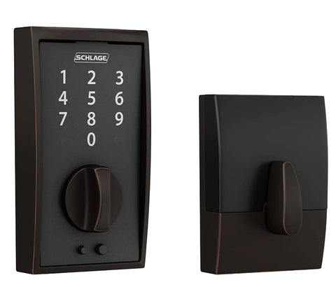 Schlage BE Series BE375 CEN 622 Electronic Deadbolt, 19 Number of User Codes, Matte, Residential, AAA Grade