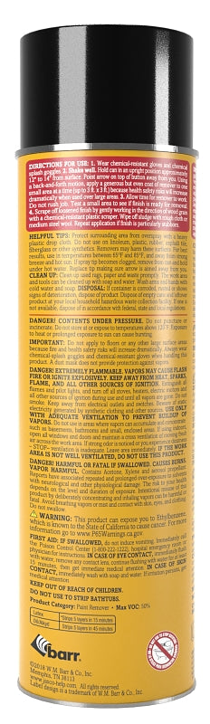 Jasco 502SC Paint/Epoxy Remover, Gas, Aromatic, Opaque, 16 oz, Pack of 6