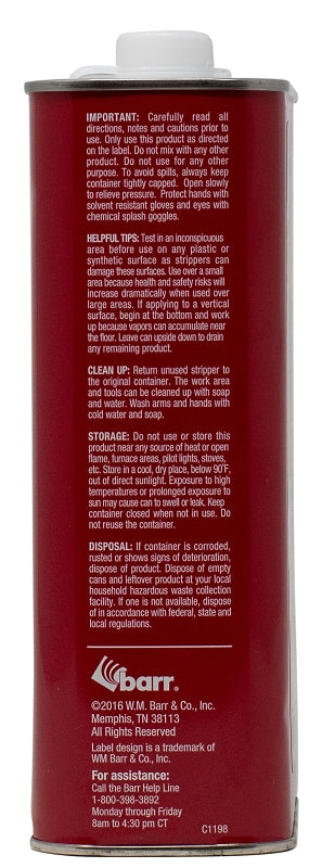 Jasco 501SC Paint/Epoxy Remover, Liquid, Aromatic, Opaque, 1 qt, Pack of 6