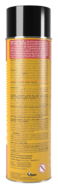 Jasco EJPR502 Paint and Epoxy Remover, Gas, Aromatic, Opaque, 16 oz Aerosol Can, Pack of 6