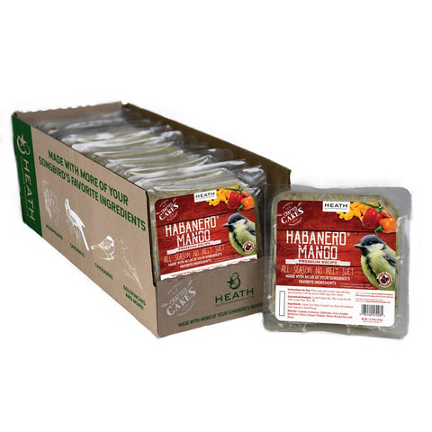 Heath DDC8-12 Cracked Corn Wild Bird Food, 11.75 oz, Suet Cake, Habanero Mango