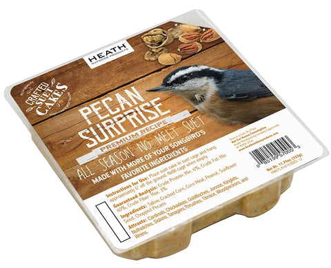 Heath DDC5-12 Cracked Corn Crafted Suet Cake, 11.75 oz, Pecan Sunrise
