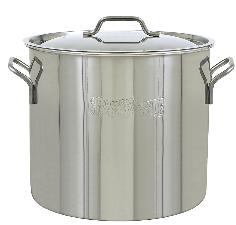 Kettle Shell Bayou Classic 1430 Brew Kettle, 7.5 gal, Stainless Steel, Silver, Weld ...