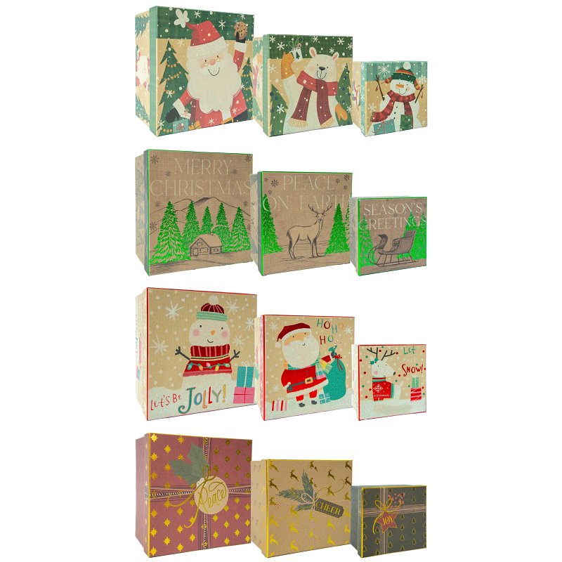 Santas Forest 69911 Hot Stamp Set-Up Box, Cardboard, Assorted Print, P ...