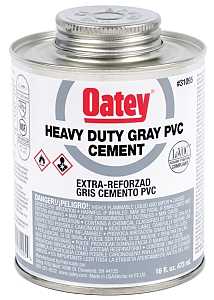 Oatey 31105 Solvent Cement, 32 oz Can, Liquid, Gray