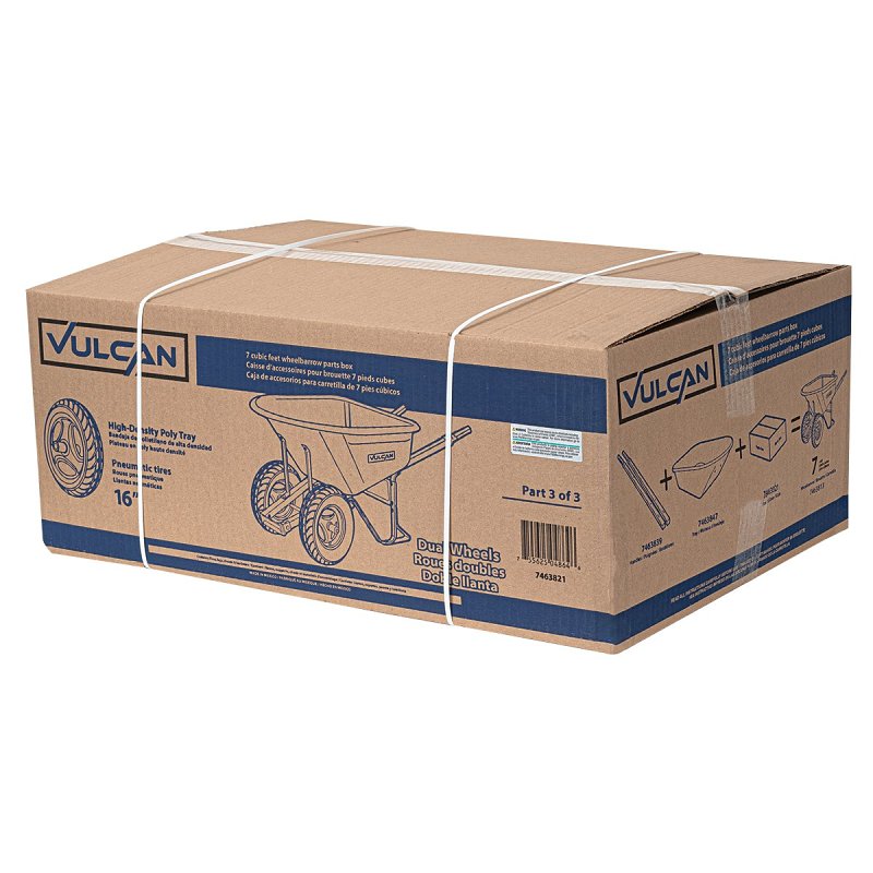 Vulcan BOX- PH7-S-2W-OR Wheelbarrow Accessory Box, For: 7 cu-ft Poly W ...