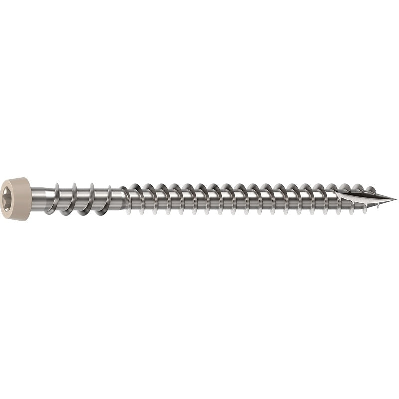 Camo 0367158SS Deck Screw, #10 Thread, 2-1/2 in L, Reverse Upper Threa ...