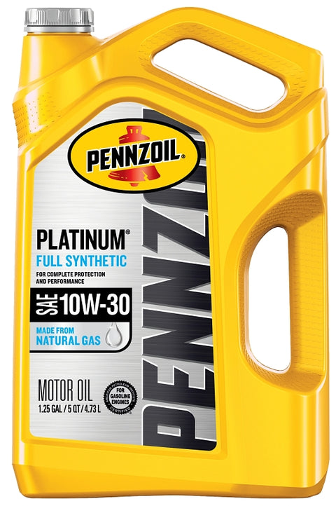 Pennzoil 550046205 Motor Oil, 5 qt Bottle, 10W-30, 1/PK, Pack of 3