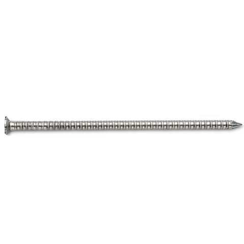 ProFIT 0241155S Siding Nail, 8D, 2-1/2 in L, 316 Stainless Steel, Checkered Brad Head, Ring Shank, 5 lb