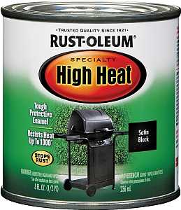 Rust-Oleum Stops Rust 7778730 Enamel Paint, Oil, Satin, Black, 0.5 pt, Can, 260 to 520 sq-ft/gal Coverage Area