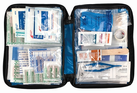 First Aid Only FAO-428 First Aid Kit, 130-Piece, Multi-Color, Includes: (10) 1 x 3 in Adhesive Plastic Bandages, Pack of 6