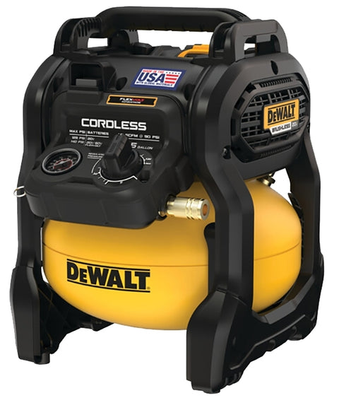 DEWALT DCC2520T1 Air Compressor Kit, Battery, Battery Included, 2.5 gal Tank, 0.4 hp, 20 V, 140 psi Pressure, 1-Stage