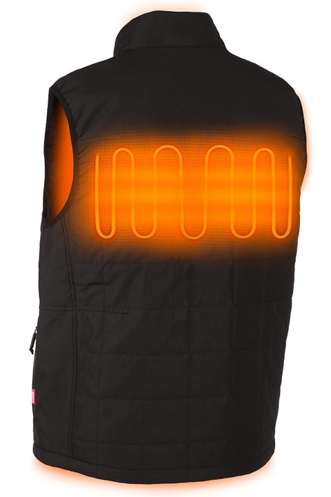 Milwaukee M12 Series 305B-212X Vest Kit, 2X, Men's, Fits to Chest Size: 46 to 48 in, Polyester, Black