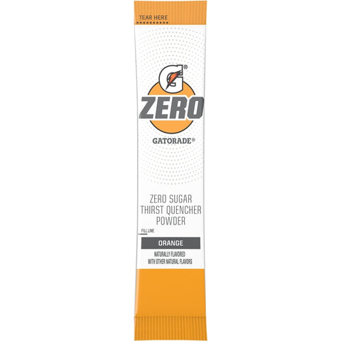Gatorade 4490 Zero Sugar Thirst Quencher Powder, Dry, Powder, Orange, 0.97 oz Packet, Pack of 12