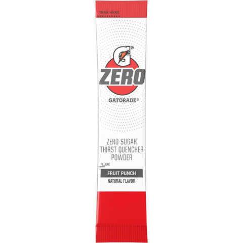 Gatorade 4713 Zero Sugar Thirst Quencher Powder, Dry, Powder, Fruit Punch, 1.02 oz Packet, Pack of 12