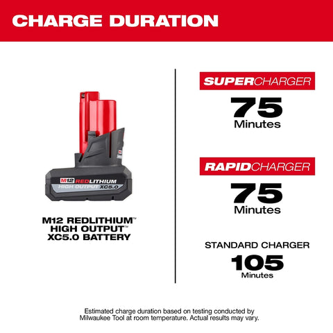 BATTERY HIGH OUTPUT XC5.0 M12