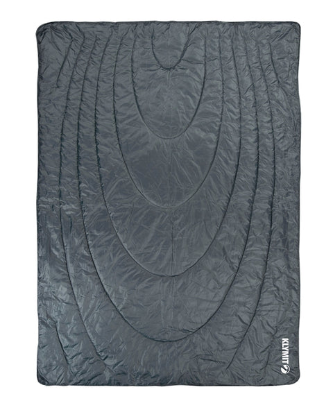 Klymit 13HTGY01C Travel Blanket, 80 in L, 58 in W, Polyester/Synthetic, Gray