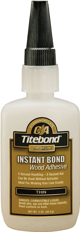 Titebond 6201 Wood Glue, Clear, 2 oz Bottle