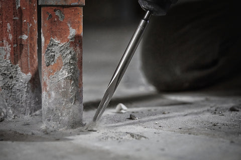 Milwaukee SDS-PLUS SLEDGE 48-62-6050 Chisel Bit, 1 in W Tip, Bull Point Tip, 3/8 in Dia Shank, SDS Plus Shank