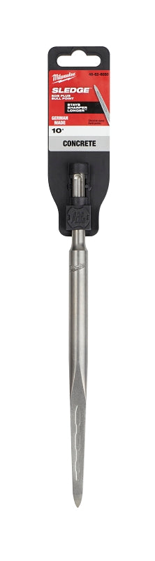 Milwaukee SDS-PLUS SLEDGE 48-62-6050 Chisel Bit, 1 in W Tip, Bull Point Tip, 3/8 in Dia Shank, SDS Plus Shank
