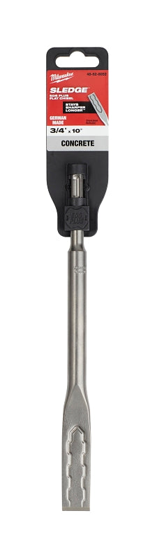Milwaukee SDS-PLUS SLEDGE 48-62-6052 Flat Chisel, 3/4 in Dia, 10 in L, HSS