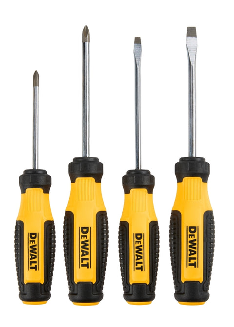 DEWALT DWHT65200 Screwdriver Set, 4-Piece, Steel, Chrome-Plated