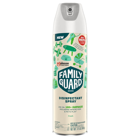 FamilyGuard 00861 Disinfectant, 17.5 oz Aerosol Can, Fresh, Pack of 8