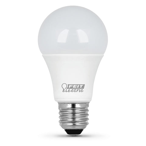Feit Electric A800/850/10KLED LED Bulb, General-Purpose, A19 Lamp, 60 W Equivalent, E26 Medium Lamp Base, Non-Dimmable